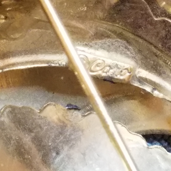 VTG Coro brooch brushed silver on gold tones seashell - Picture 8 of 9